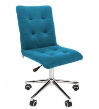 Кресло CHAIRMAN 030 (ткань-велюр бирюзовая / хром)