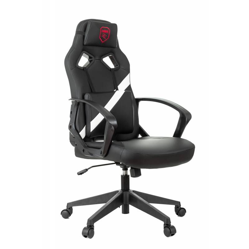 Кресло игровое Zombie 300 черный/белый эко.кожа с подголов. крестов. пластик пластик черный главное фото